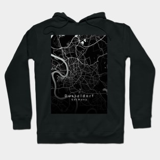 Dusseldorf Germany City Map dark Hoodie